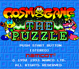 Cosmo Gang - The Puzzle Title Screen